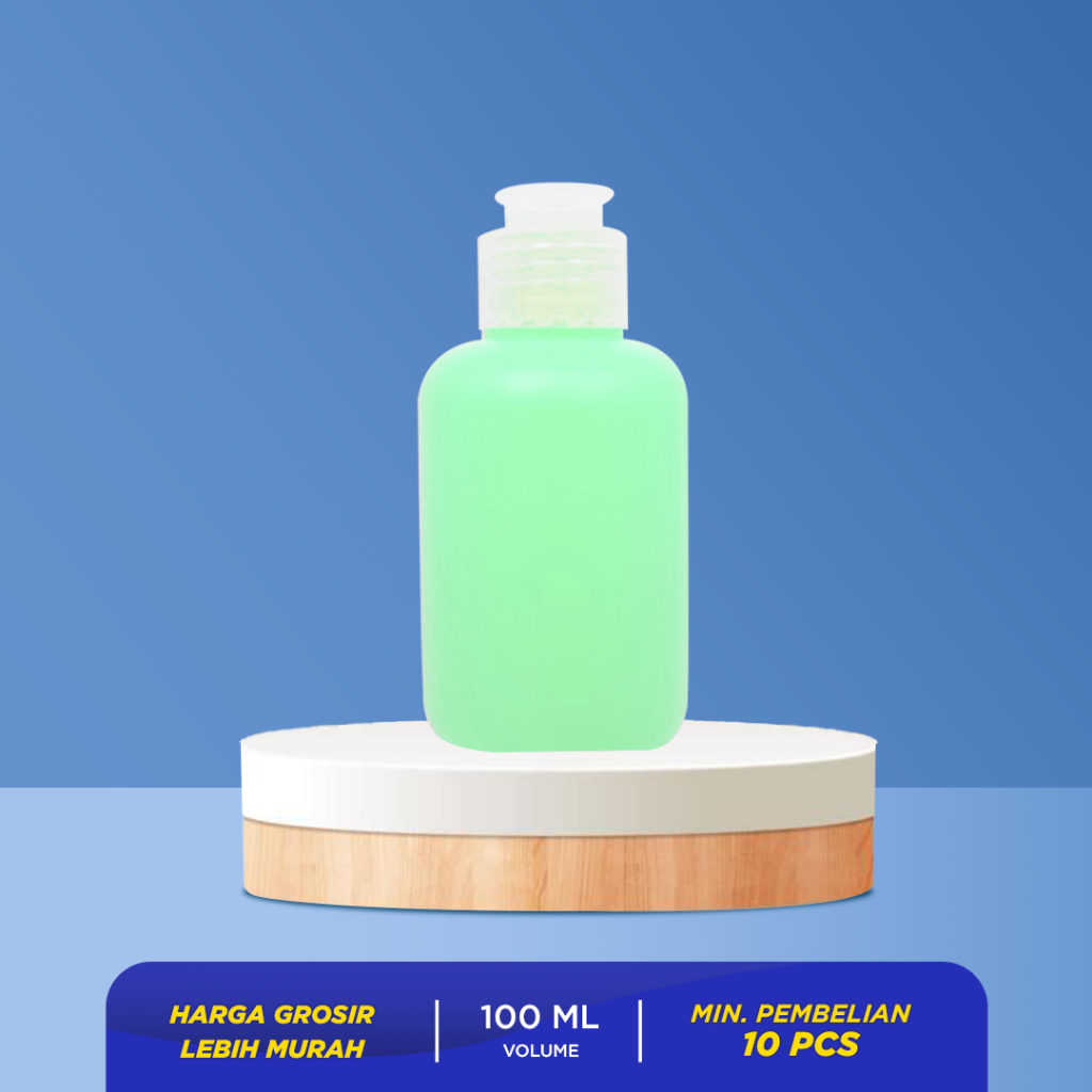 HIJAU 100ML FACE MIST BOTTLE / FACE TONER / TRAVEL PACK / HAZEL GREEN / FLIPTOP CAP MUSHROOM CLEAR