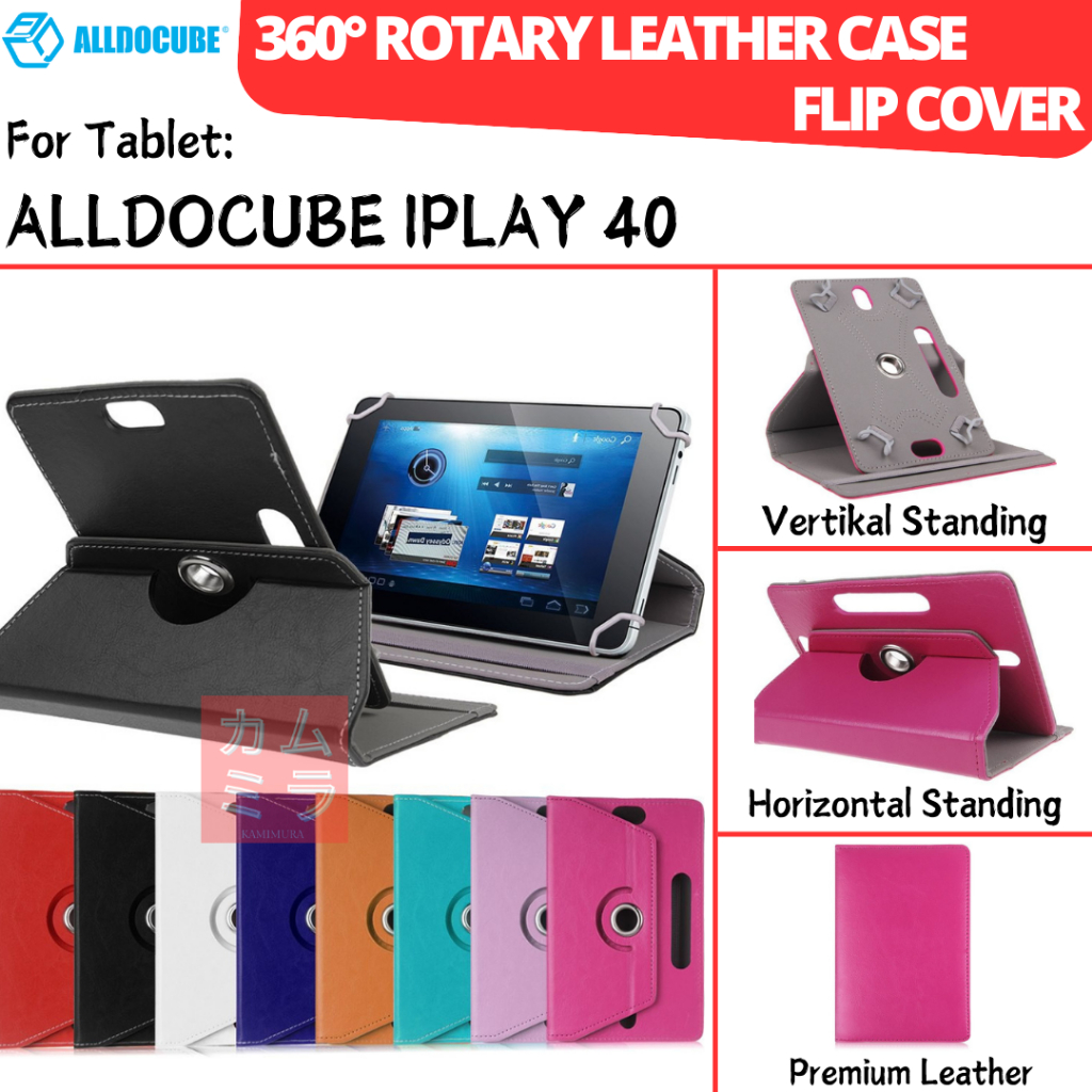 ALLDOCUBE IPLAY 40 แท็บเล็ตฝาครอบหนังสือ 360 ROTATING CASE หนัง FLIP CASING