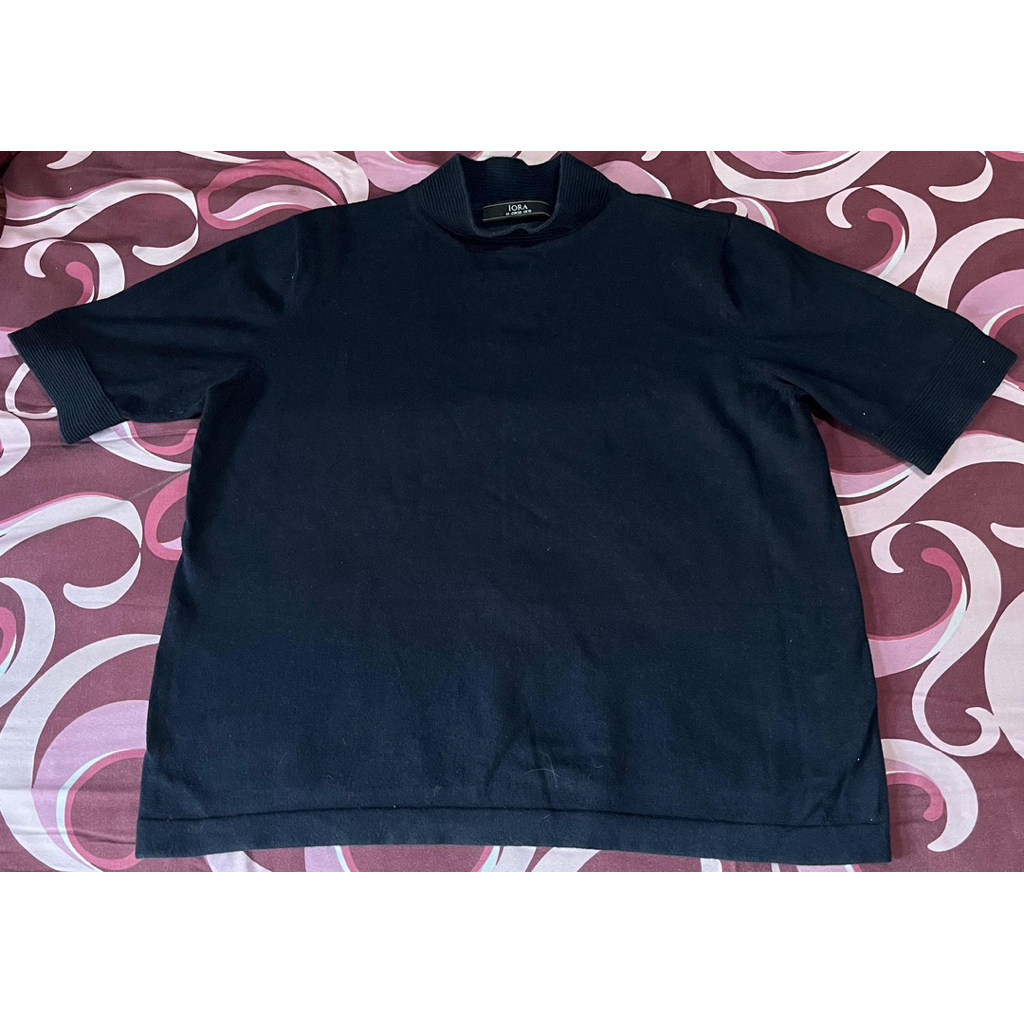 เสื้อยืดถักสีกรมท่า Iora Preloved