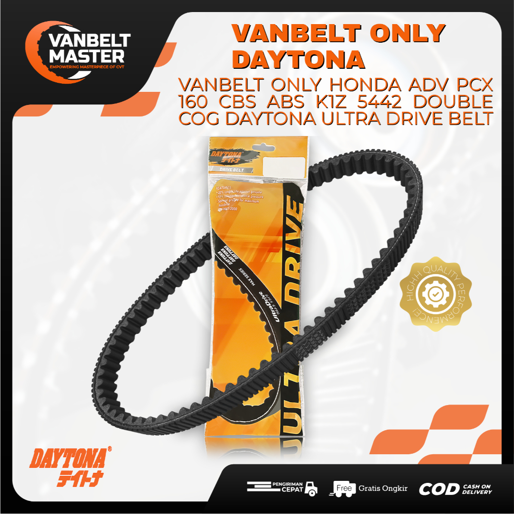 Daytona Vanbelt V-Belt Fanbelt PCX ADV 160 CBS ABS K1Z Ultra Drive Belt 5442
