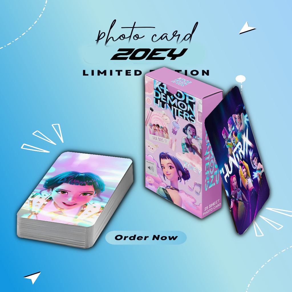 ZOEY KPOP DEMON HUNTERS ชุดโฟโต้การ์ดพรีเมี่ยม 25 แผ่น