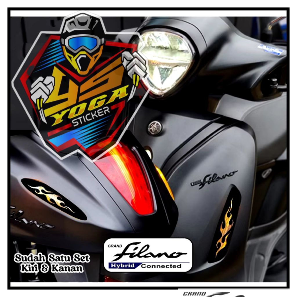 สติ๊กเกอร์ตัด ไฟเลี้ยวหน้าและหลังแบบกําหนดเอง Yamaha filano