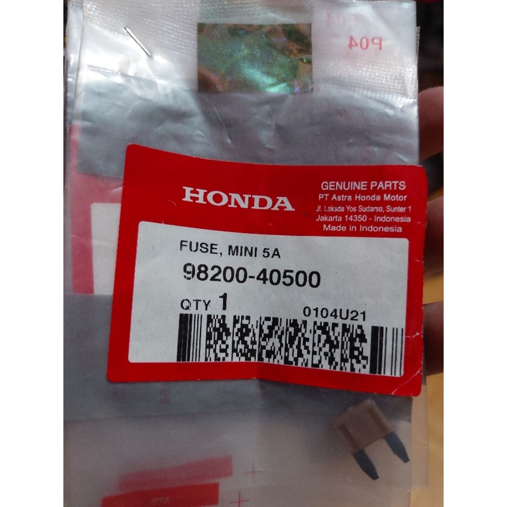 ต้นฉบับ HONDA MINI 5A FUSE MINI 5A FUSE 98200-40500 1 ชิ้น