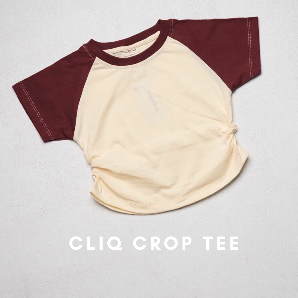 HAEARRA - Cliq Crop Tee สําหรับเด็กอายุ 1-14 ปี (เสื้อครอปเด็ก/เสื้อครอปเด็กผู้หญิง/เสื้อครอปเด็ก/เส