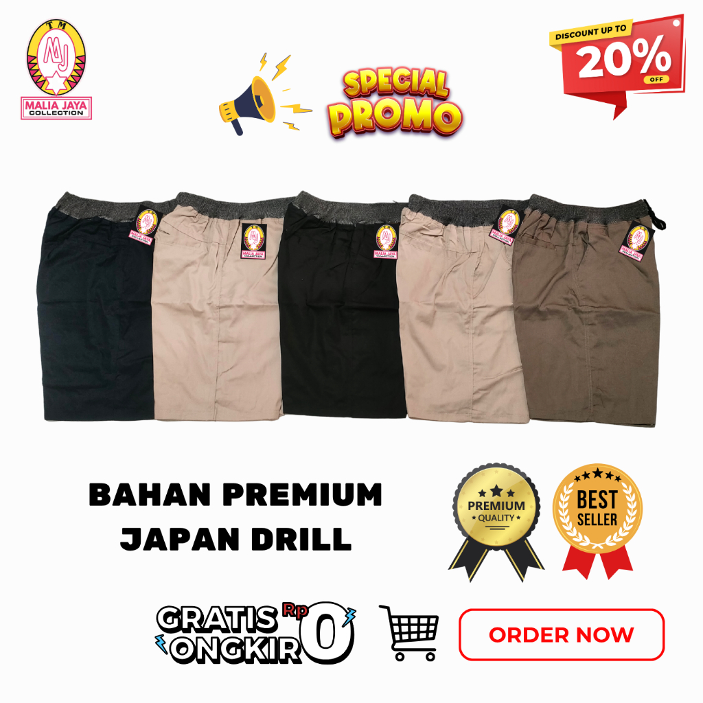 (ซื้อ 5 ราคา 190 พัน) กางเกงขาสั้น Rip Japan Drill – ทุกขนาด (Fit to L) - MJ Collection Brand