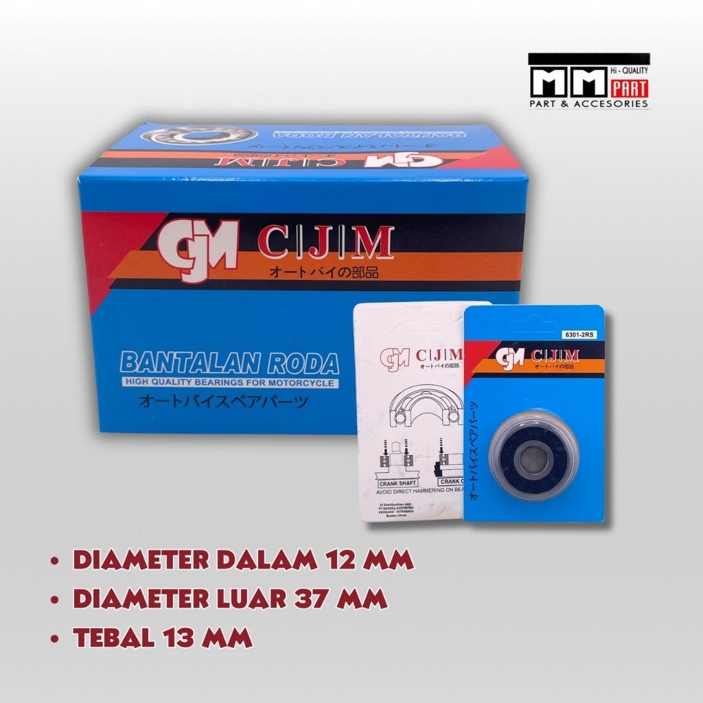 BEARING 6301 2RS CJM [RETAIL]- BEARING LAKER LAHER CJM 6301-2RS