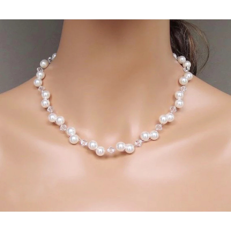 สร้อยคอมุกคริสตัล (K47)