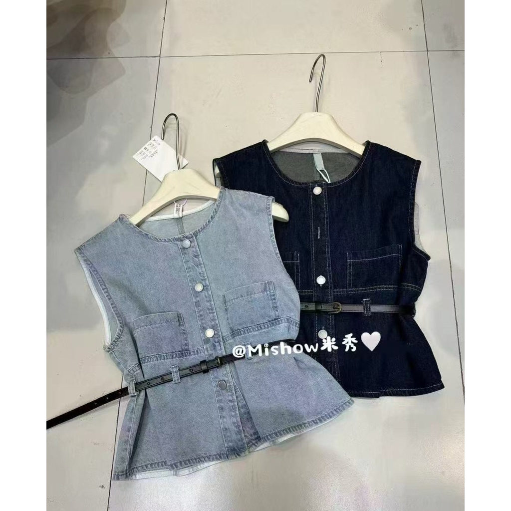CNN-409 MISHOW DENIM BELT TOP 18206 จีน
