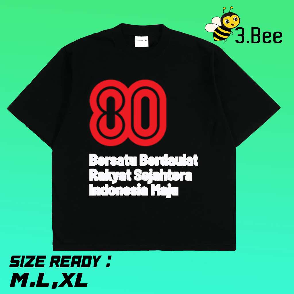 3bee.store - KAOS 80 YEARS OF INDONESIAN MINISTRY - เสื้อยืด Come Out สามารถต้นฉบับภายนอก - Baju Kat