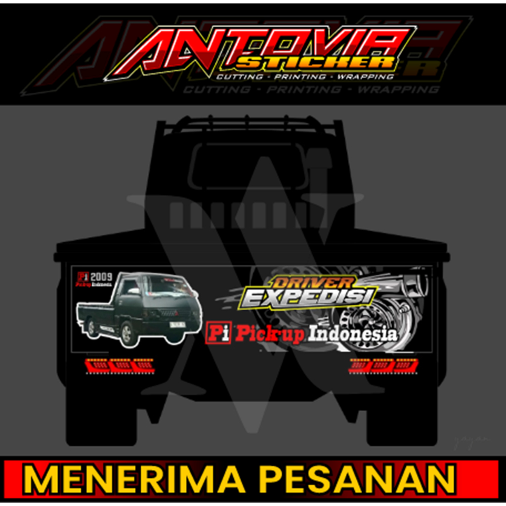สติ๊กเกอร์รูปลอก + ด้านหลัง Pick up L300 Expedition Driver Design + สามารถปรับแต่งได้