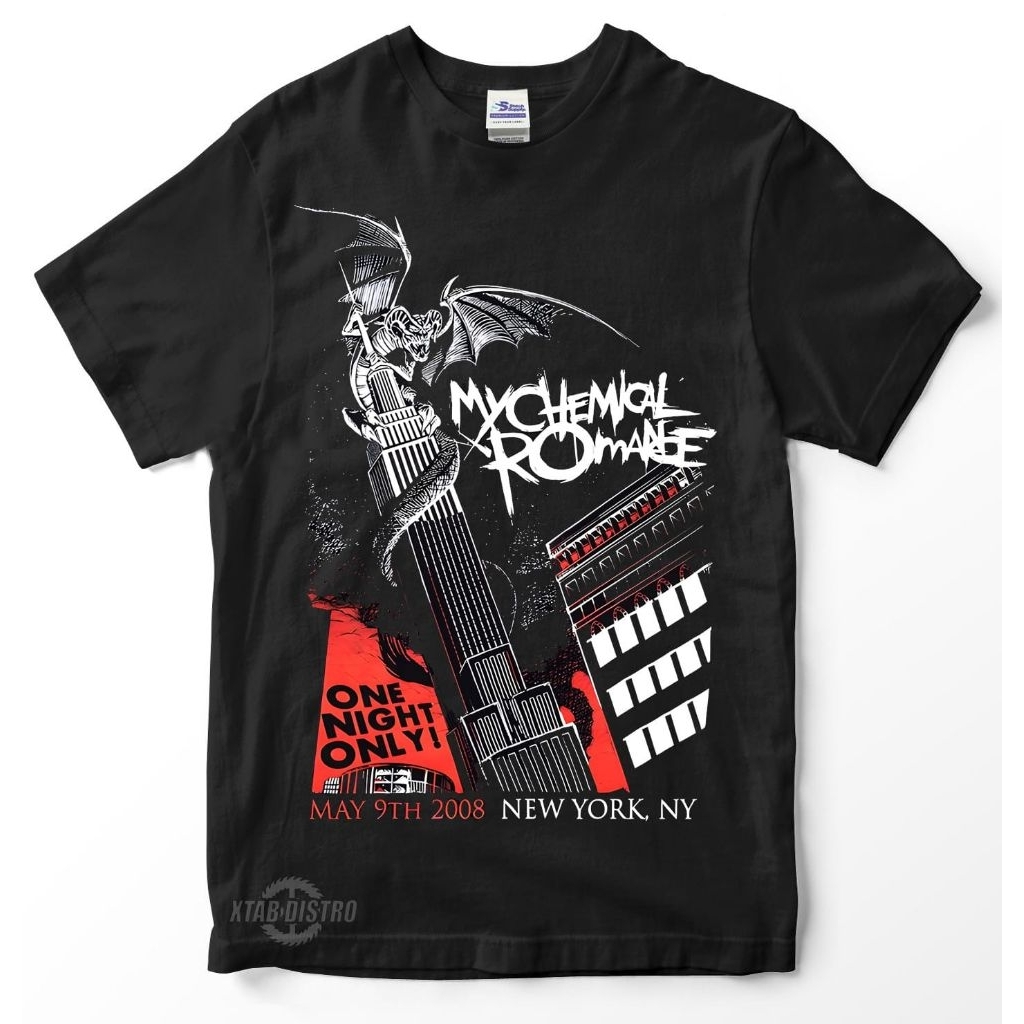 MY CHEMICAL ROMANCE LIVE เสื้อยืดวง NEW YORK เสื้อยืด plastisol mcr ในตัว