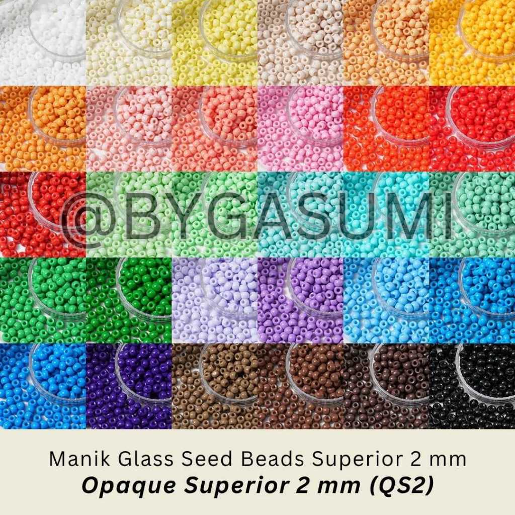(QS2) 2 มม. 11/0 10 & 50 กรัมคุณภาพเหนือกว่าทึบแสงลูกปัดขนาดชุดแก้วลูกปัดปกติ Doff รอบ 10 กรัมรอบทรา