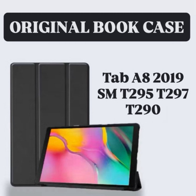 ORIGINAL Book case samsung tab A8 2019 t295 tab t295 tab t290 8 "สีดําเดิม