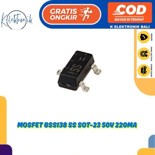 ทรานซิสเตอร์ Mosfet BSS138 SS SMD SMT 1 N-Channel