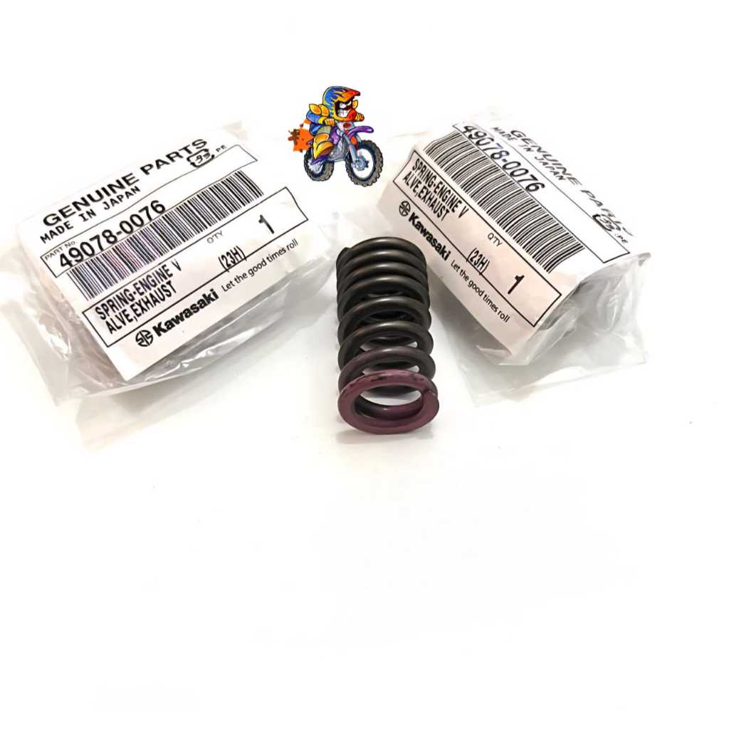 EX ZX6R SPRING VALVE EXHAUST ZX6R (SINGLE / 01 PC) ORIGINAL KAWASAKI 49078-0076