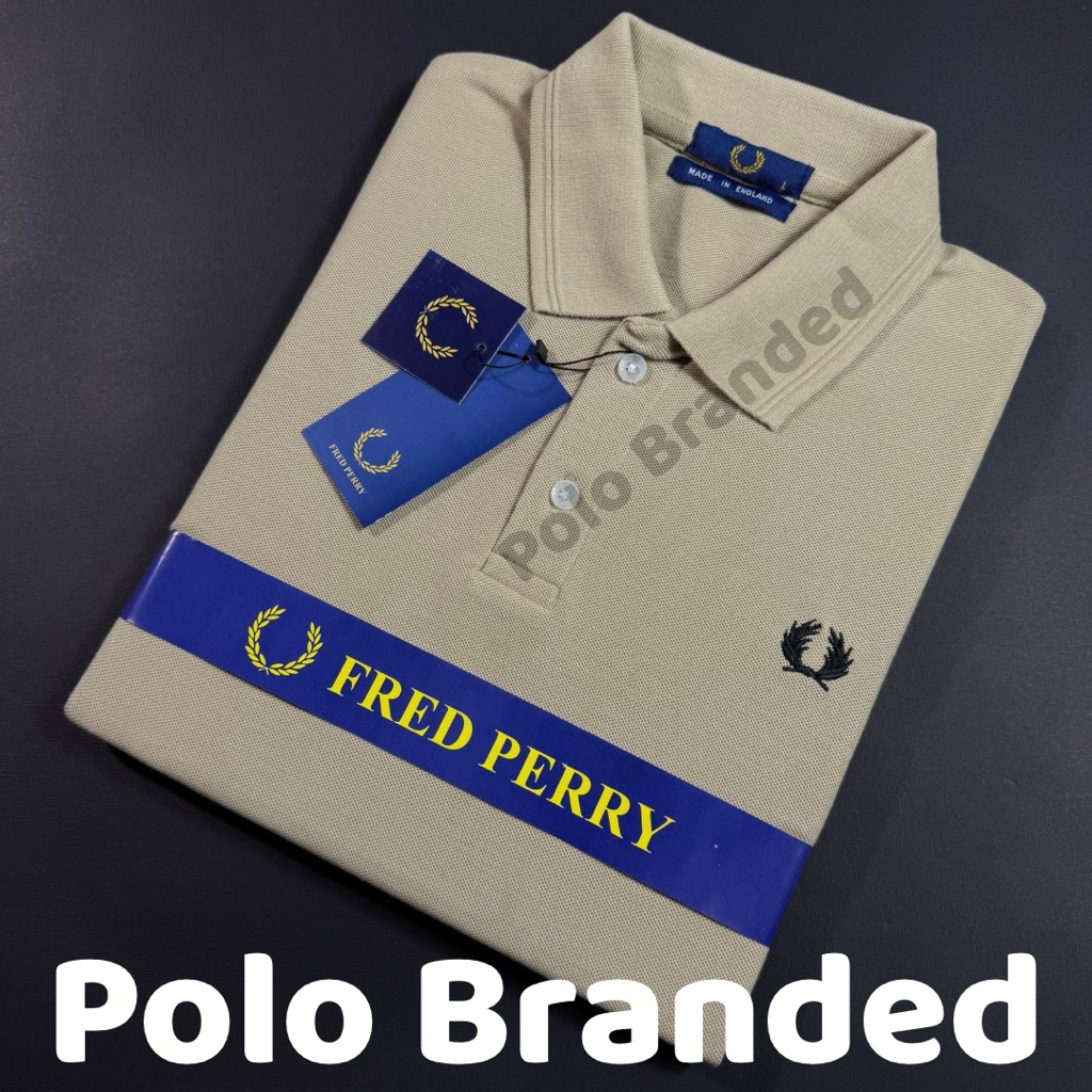 Polo Branded - เสื้อยืดคอปกผู้ชายแบรนด์พรีเมี่ยม FRD PRY PADI Coffee Brown Cotton Pique 20s