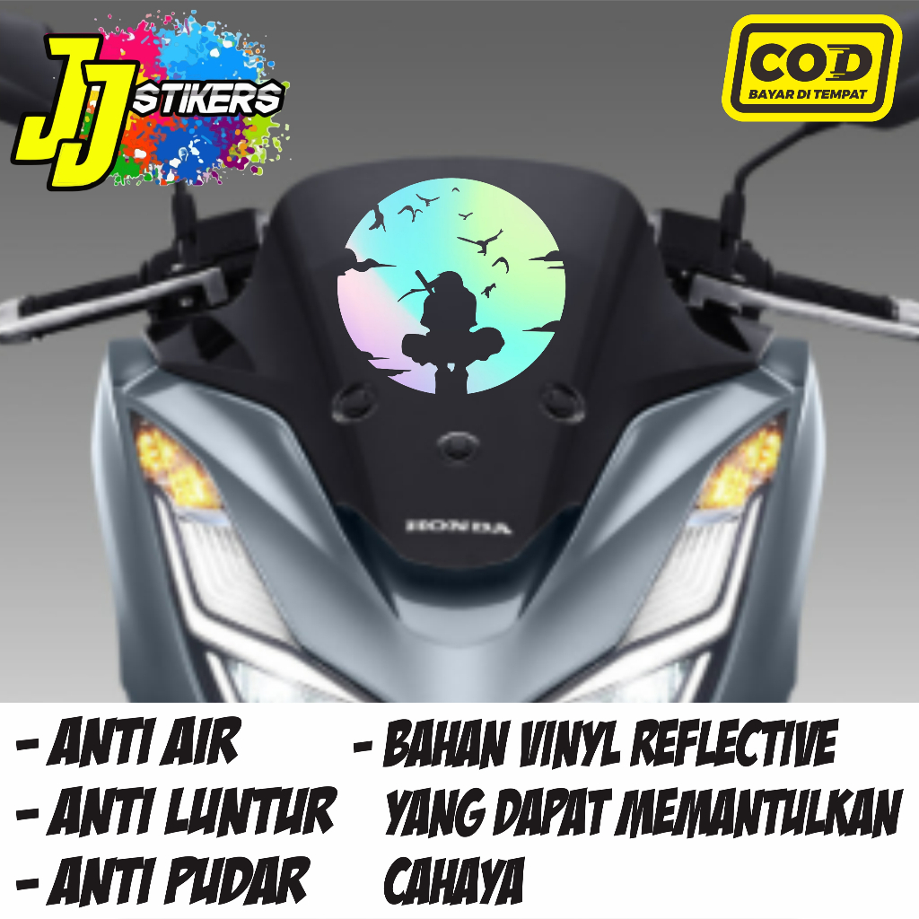 UCHIHA ITACHI MOON Cutting Sticker Silhouette Variations of Motorcycle Car Cool Embossed Stickers