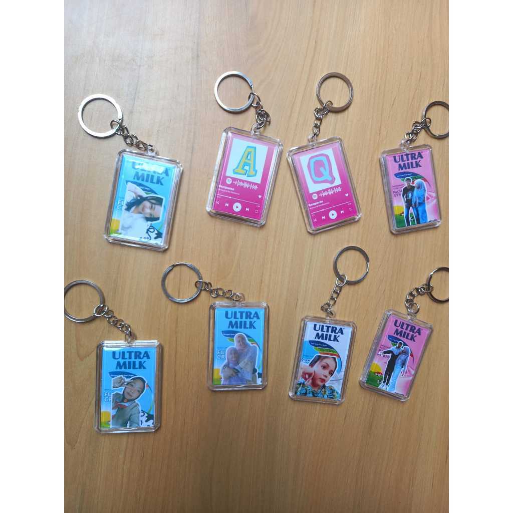 GANTUNGAN ULTRA MILK CUSTOM KEYCHAIN / UNIQUE KEYCHAIN / CUSTOM PHOTO KEYCHAIN / พวงกุญแจสุนทรียศาสต