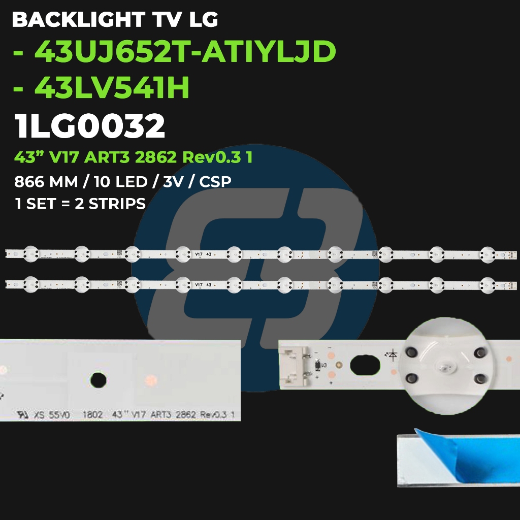 LG 43 นิ้ว TV Backlight 43UJ652T ATIYLJD 43LV541H 43" V17 ART3 2862 Rev0.3 1