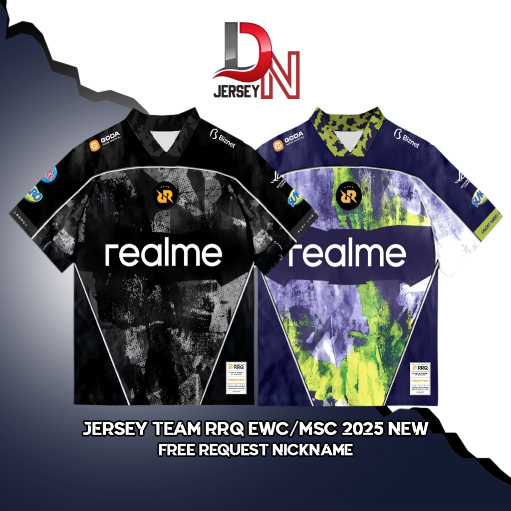 JERSEY เสื้อยืด TEAM RRQ SPECIAL EWC/MSC 2025 (ชื่อฉายที่กําหนดเองฟรี)