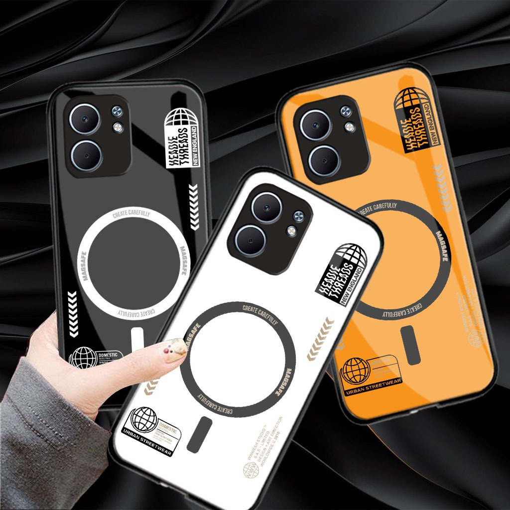 ล่าสุดOppo A5X Glass Softcase 2025 - เคสOppo A5X - เคสOppo A5X HP - เคสOppo A5X HPคลุมทั้งหมดกล้องปก