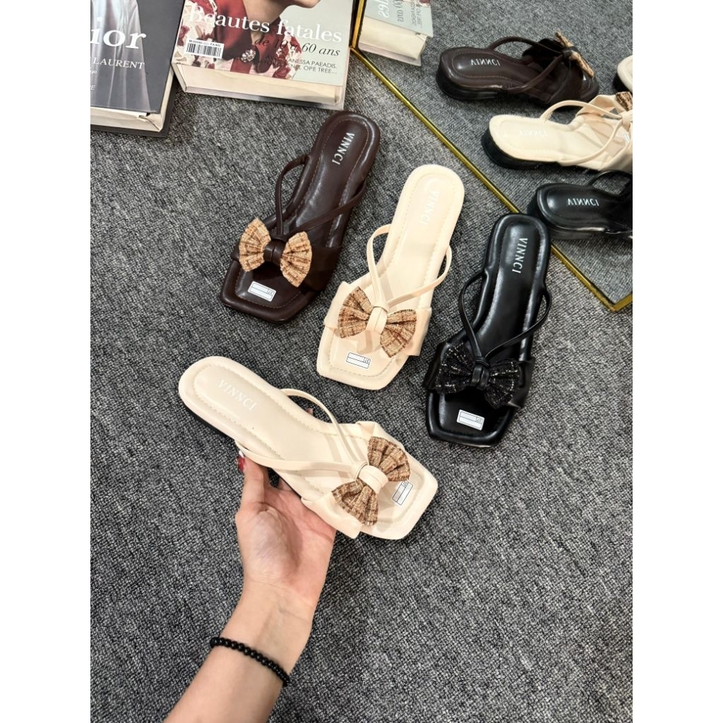 รองเท้าแตะริบบิ้นผู้หญิง Vinnci