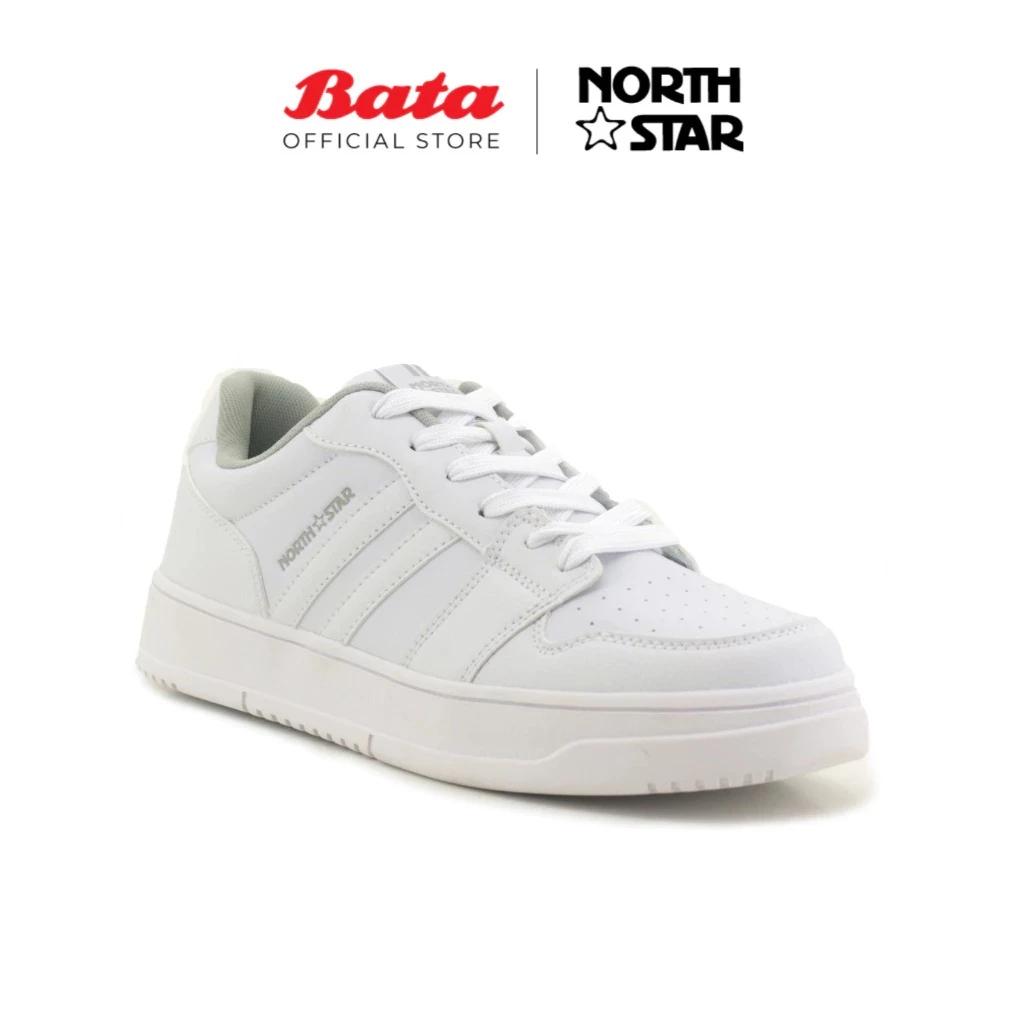 รองเท้าเด็ก BATA NORTH STAR รองเท้าผ้าใบผู้ชายสีขาวเต็มรูปแบบรองเท้าเด็กรองเท้าผู้ชาย NORTHSTAR BATA