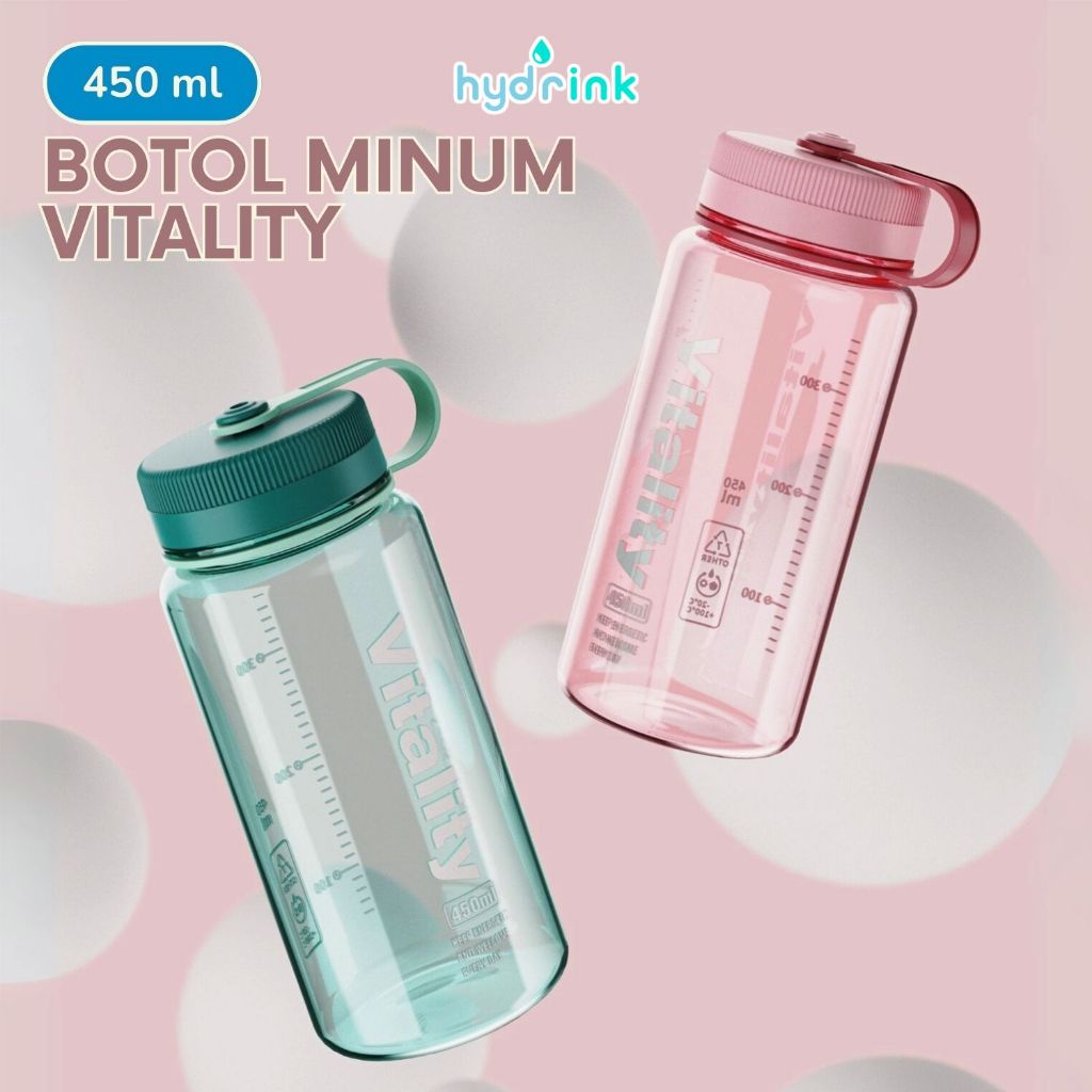 Hy Drinking - 450ml Sporty Vitality Drinking Bottle / Premium Transparent Leakproof Tumbler - LBYH-8
