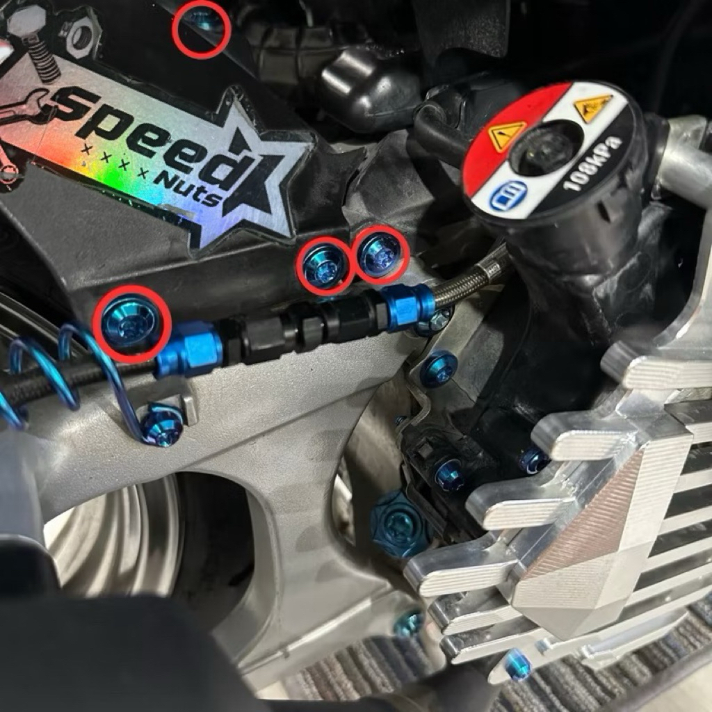 ชุดน๊อตไทเทเนียม (4 ชิ้น) Hugger PXC 160, ADV 160, Vario 160 Original Thailand