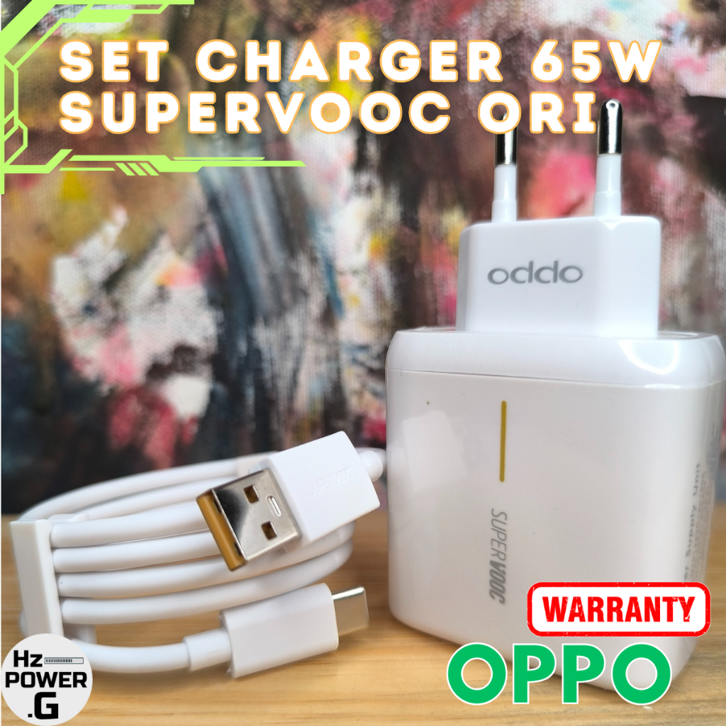 เครื่องชาร์จ OPPO SuperVooc 65W ดั้งเดิม + สาย SuperVooc Type C