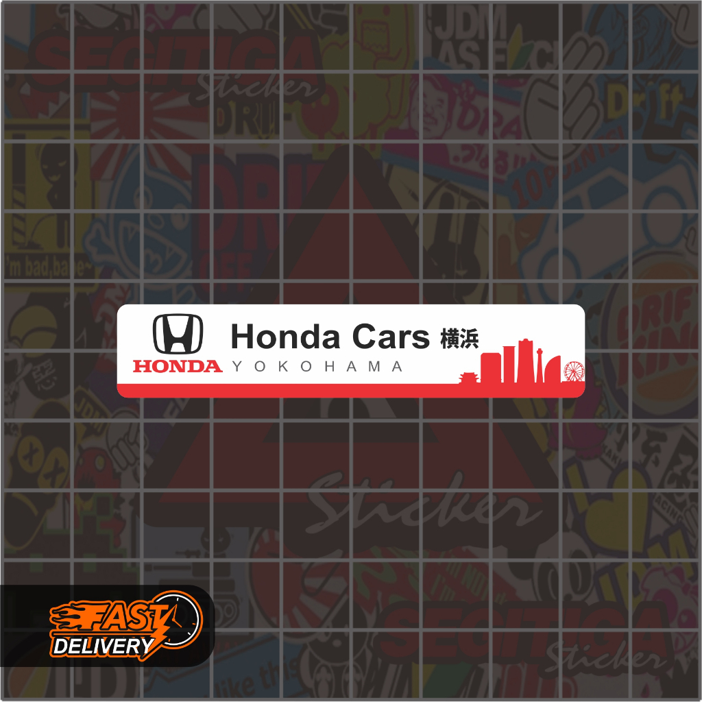 JDM Honda Cars สติ๊กเกอร์โยโกฮาม่า ขนาด 10 x 2 ซม