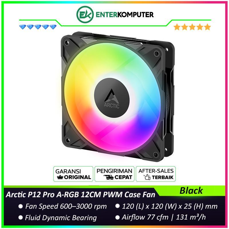 Arctic P12 Pro A-RGB 12CM PWM Case Fan - สีดํา