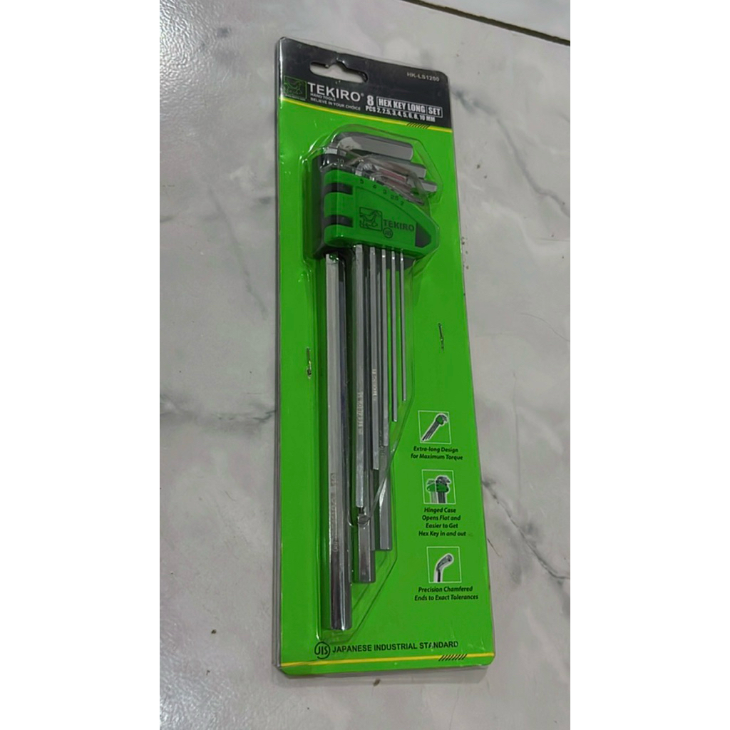 Tekiro Hex Key 8 ชิ้น, Hex Long, Hex Short