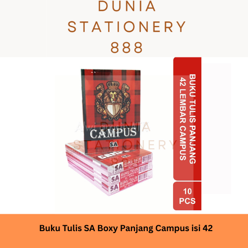 SA Boxy / Campus Long Notebook, 42 แผ่น (10 ชิ้น)