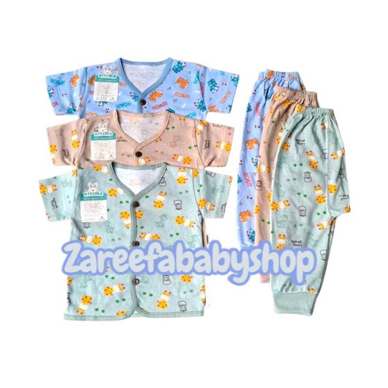 ใหม่ Kiyora Cpr (3 Stel) Stealan เสื้อผ้าเด็กสั้น Kiyora กางเกงพิมพ์เต็มรูปแบบ 0-6 เดือน