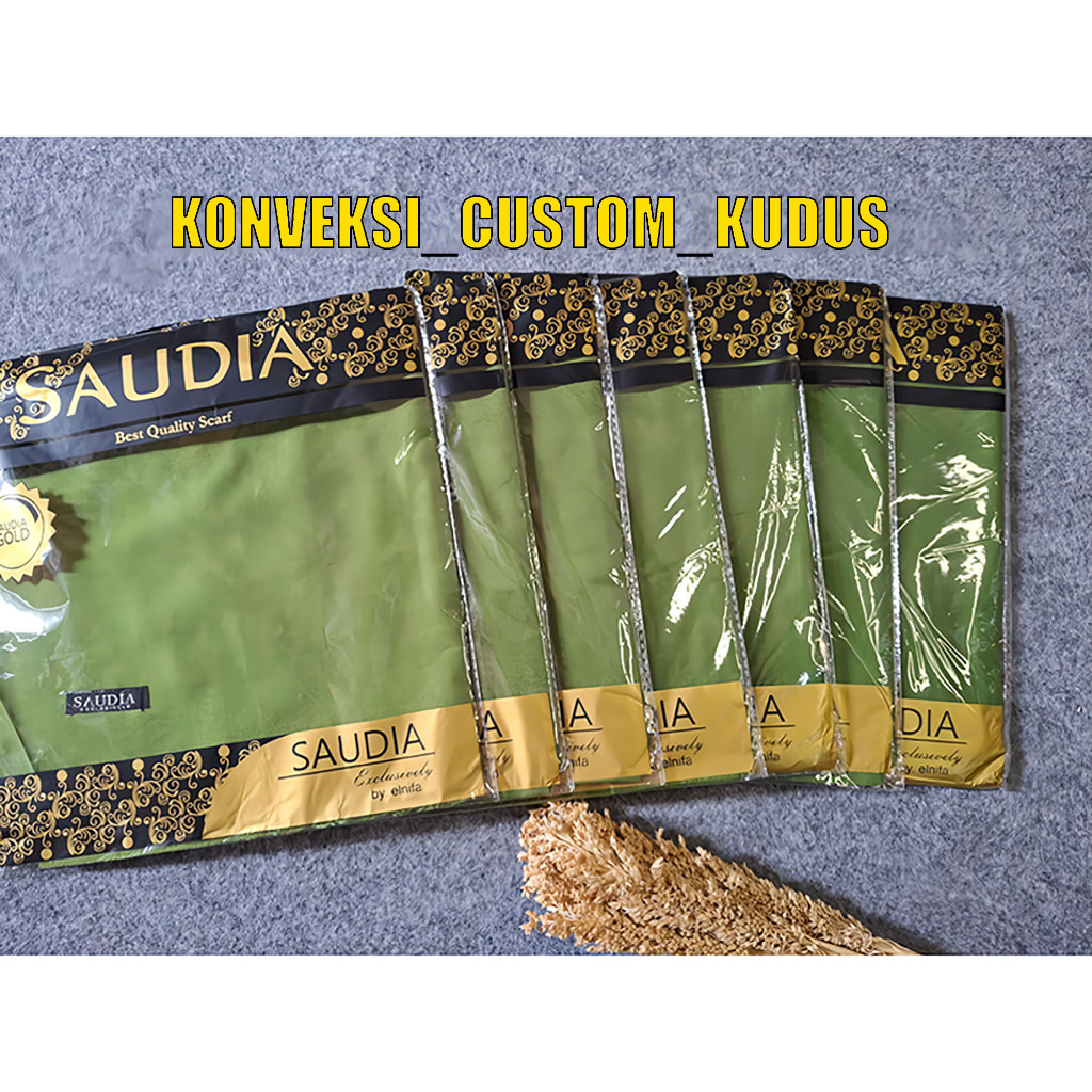 HIJAU Saudia Green Muslimah Square Hijab / Plain NU Muslimah Hijab / NU Muslimah Hijab