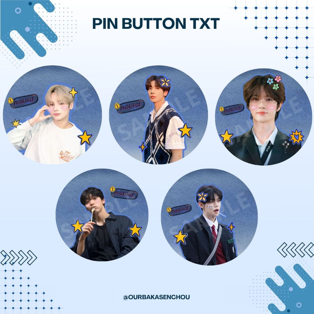 TXT Button Pin / KPOP TXT Pin / HUANINGKAI SOOBIN YEONJUN TAEHYUN BEOMGYU ACCESSORIES บรูช