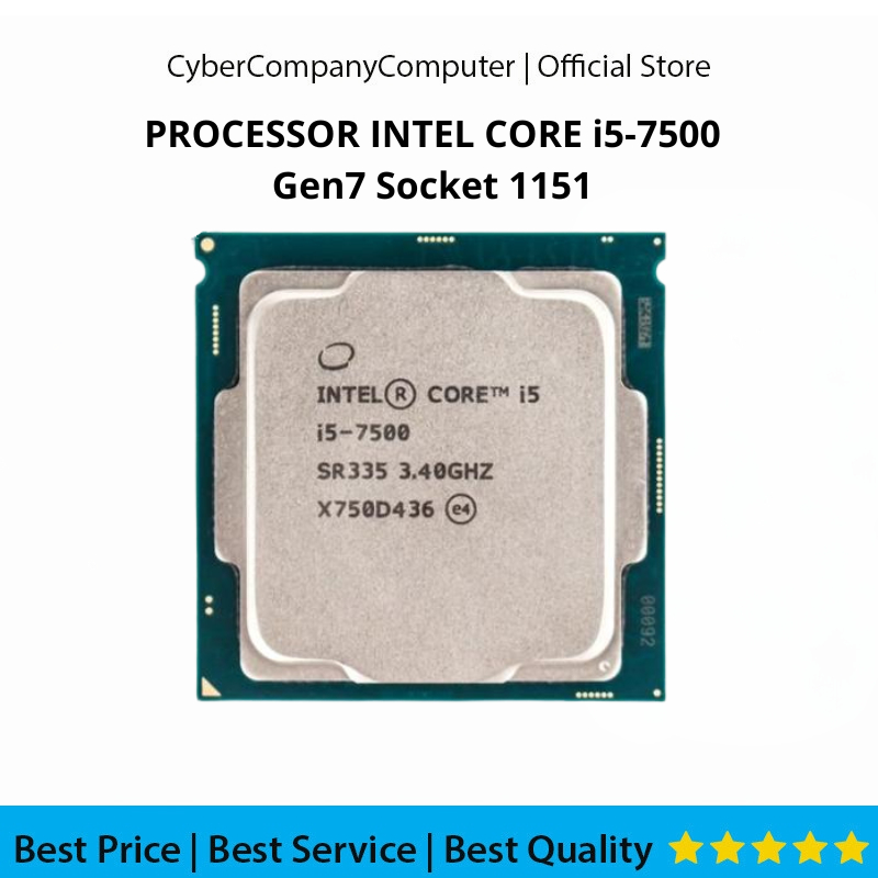 โปรเซสเซอร์ Intel Core i5-7500 Kaby Lake Gen7 LGA 1151 3.40GHz - โปรเซสเซอร์ Intel Core i5-7500 Gen7