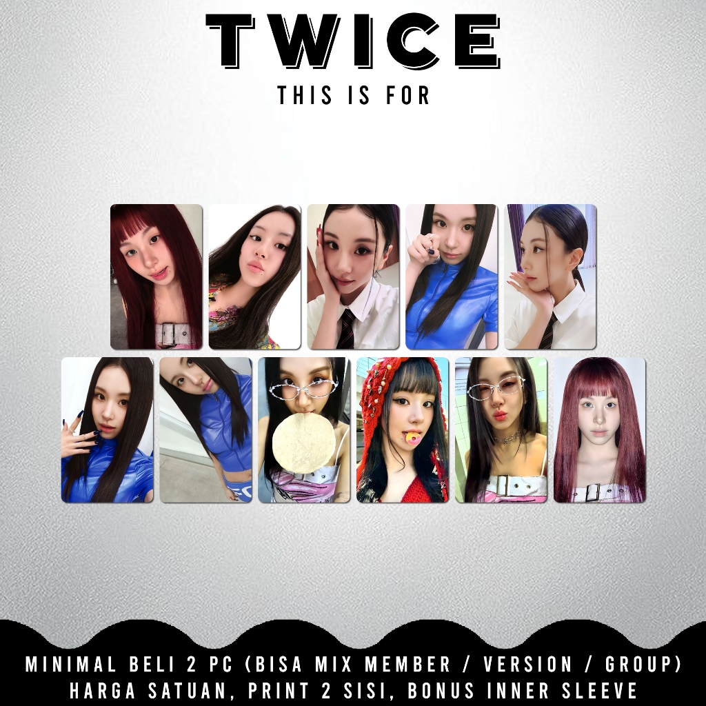 UNOFFICIAL PHOTOCARD TWICE THIS เป็นสําหรับ