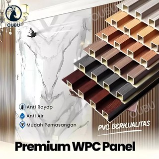 (COD)Woodpanel Dinding WPC Kisi Kisi Kayu 160x22mm 2.9Meter WPC Aesthetic Dinding Motif Kayu 3D / Pvc Wall Panel