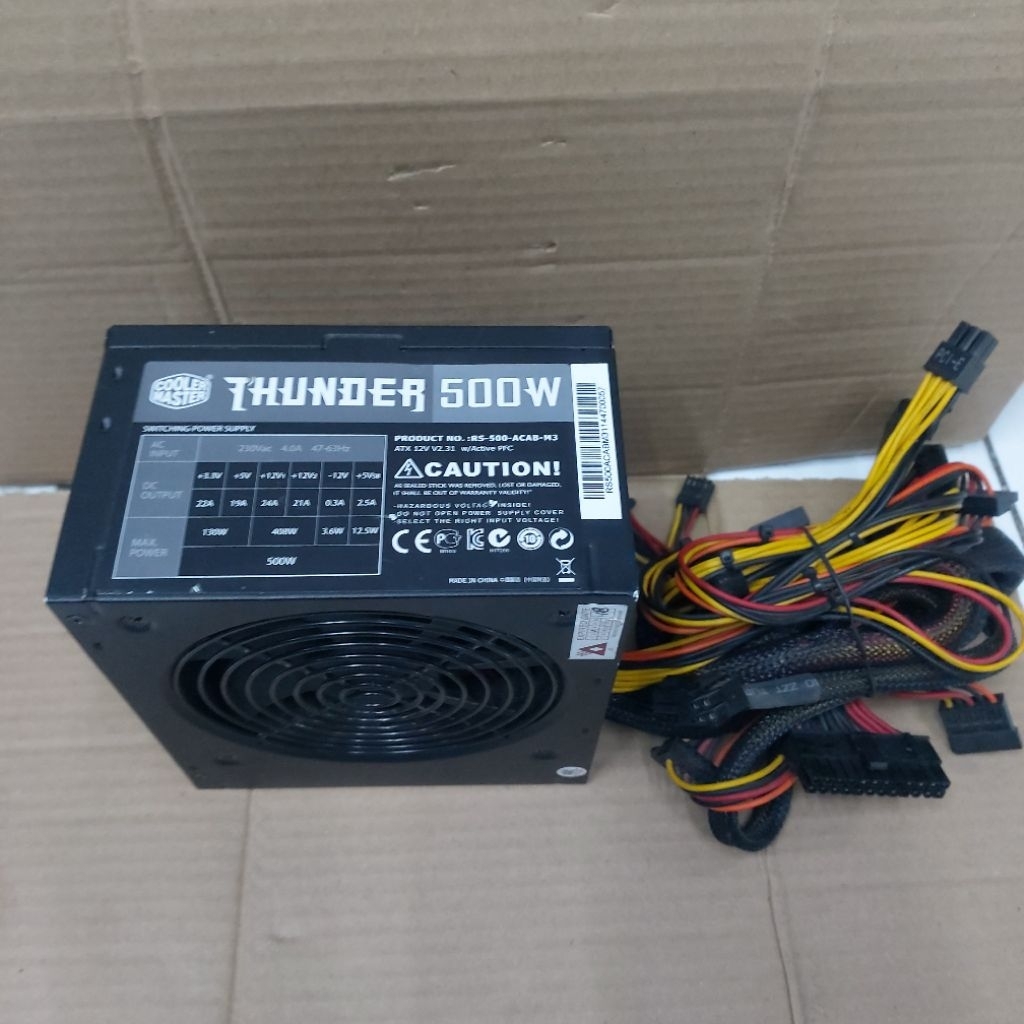 PSU คูลเลอร์ Master Thunder 500W PSU RS-500-ACAB-M3