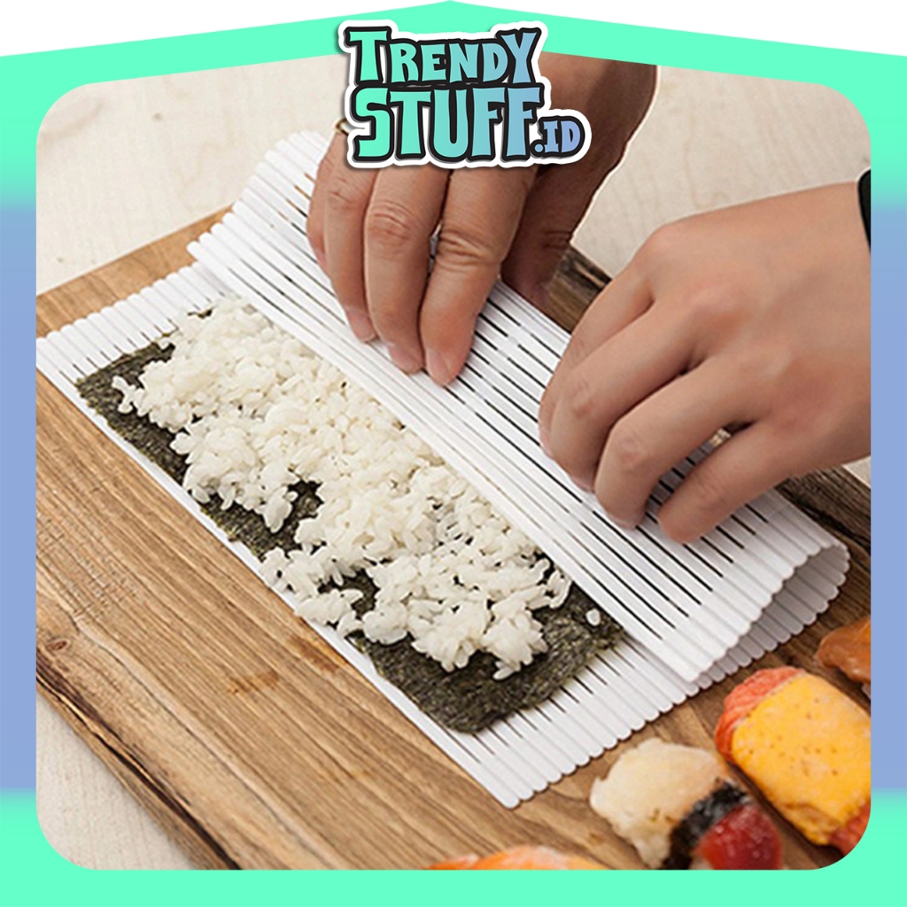 อินเทรนด์Stuff.id Sushi Roller Sushi Roll Mat Sushi Rolling Mat มากิสุ Mat Roll R858