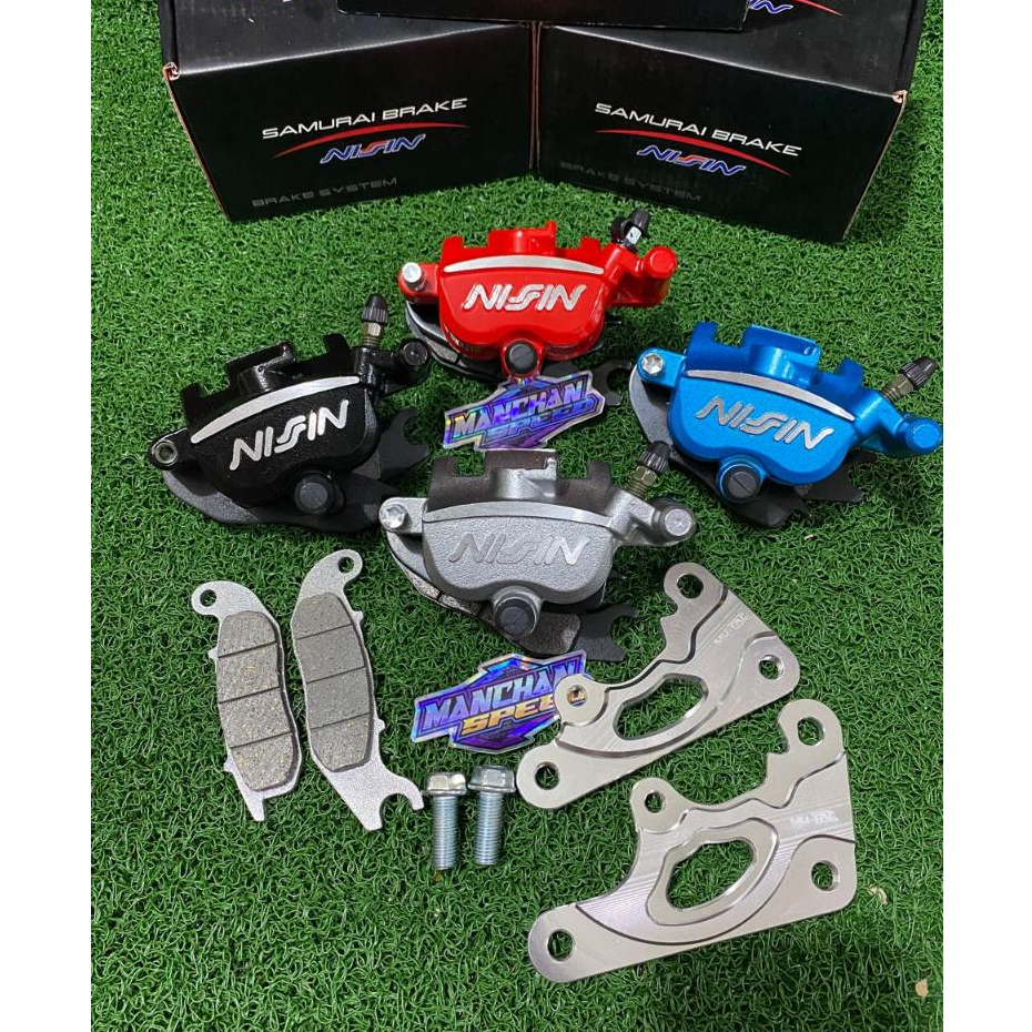 เลิศ!!! MIO J GT M3 Z SOUL GT FINO 125 FRONT DISC CALIPER + 2 PISTON BRACKET 2P SB MIO DISK 3 HOLE R