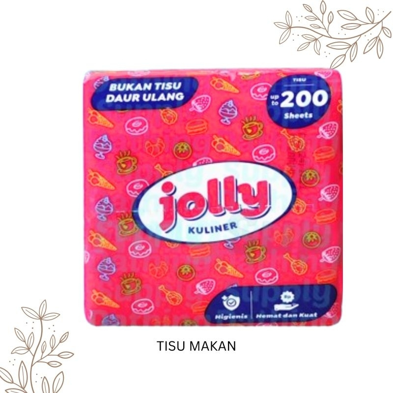 ทิชชู่ Jolly Pop Up 200 แผ่น กระดาษทิชชู่คอลลินารี่ โต๊ะทานอาหาร / ทิชชู่ Jolly Pop Up