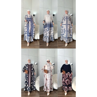 Gamis jumbo rayon wanita gamis rempel gamis rayon premium busui resleting depan