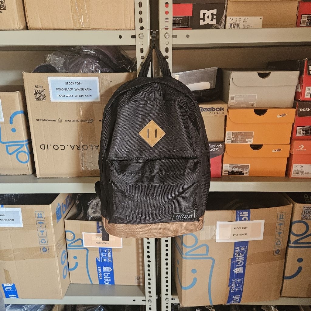 Skechers Mens Bag / SKECHERS BACKPACK / Black Skechers Bag / Classic Skechers Bag / Black Mens Bag