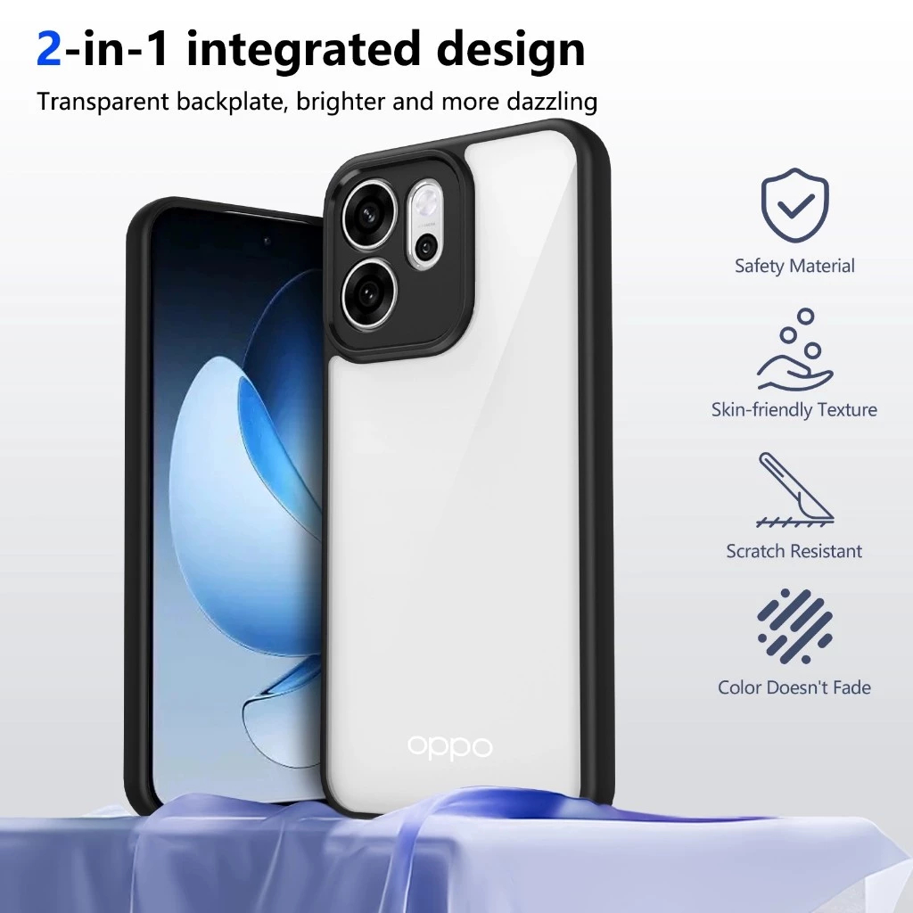 Oppo Reno 14 / Reno 14 Pro / Reno 14F Hardcase Clear Edge Backcase Casing Oppo Reno 14 Series