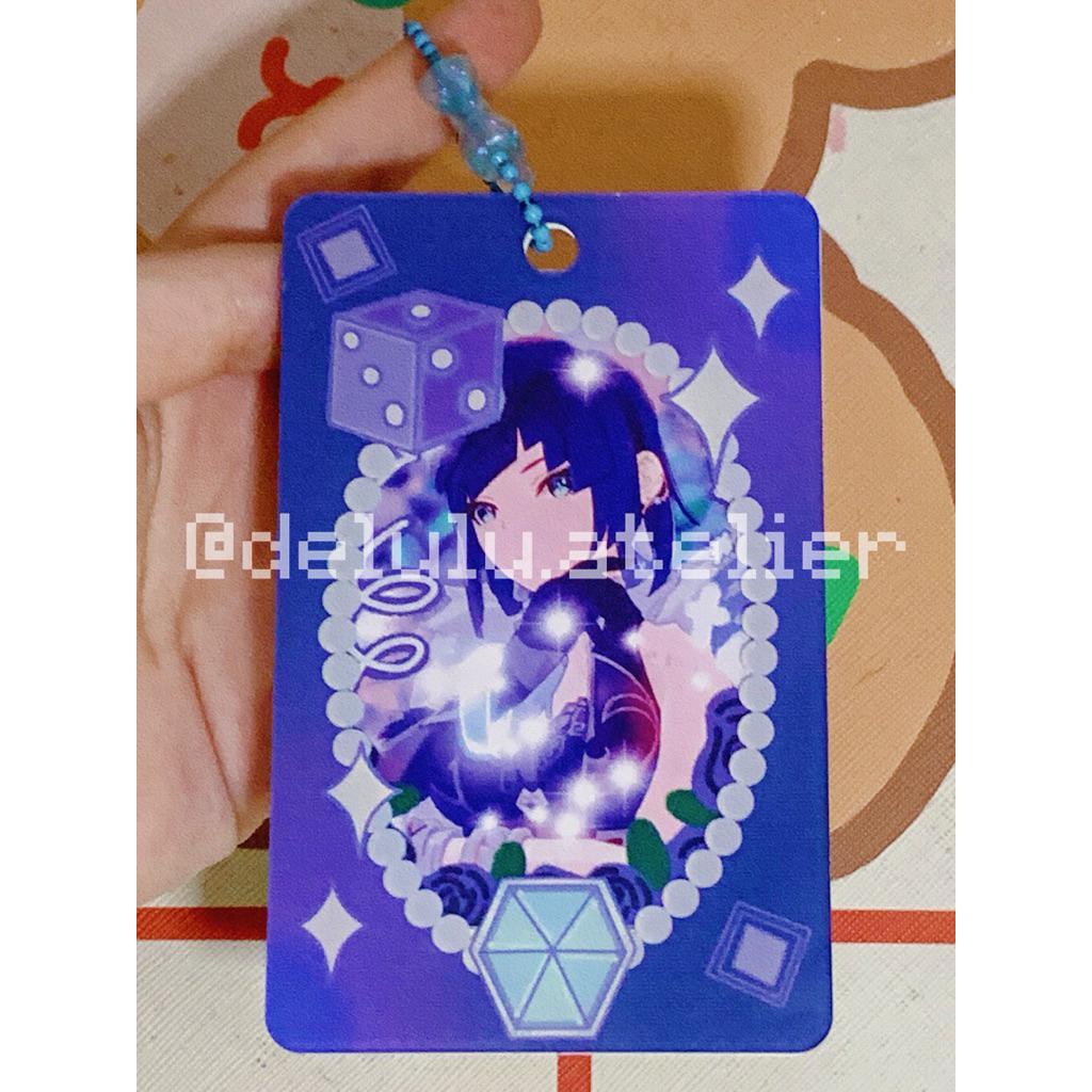 Genshin impact yelan photocard holder ผู้ถือบัตร chol ความงาม yelan genshin impact