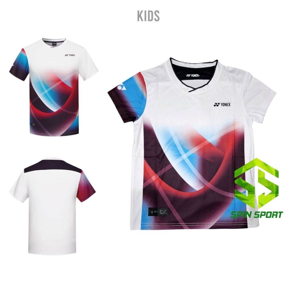 [ย2435ที]เสื้อแบดมินตันขนาดเด็กนําเข้าไปพรีเมี่ยมเด็กล่าสุดแห้งเร็วเสื้อแบดมินตันเสื้อกีฬาเสื้อผ้าผู