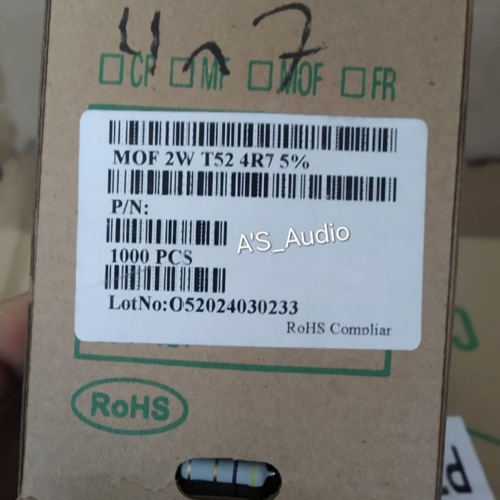 2W 4R7 5% RESISTOR ORIGINAL TAIWAN 1 ชิ้น